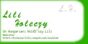 lili holeczy business card